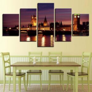 Ancient Castle 1 - Nature 5 Panel Canvas Art Wall Decor
