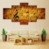 Ancient Music - Music 5 Panel Canvas Art Wall Decor