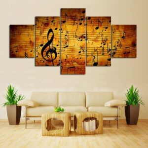 Ancient Music - Music 5 Panel Canvas Art Wall Decor
