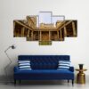 Ancient Roman Baths - Nature 5 Panel Canvas Art Wall Decor