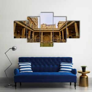 Ancient Roman Baths - Nature 5 Panel Canvas Art Wall Decor
