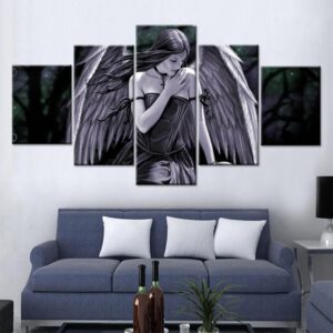 Angel Girl - Abstract 5 Panel Canvas Art Wall Decor