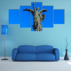 Angel On Guard Of Rome - Religion 5 Panel Canvas Art Wall Decor