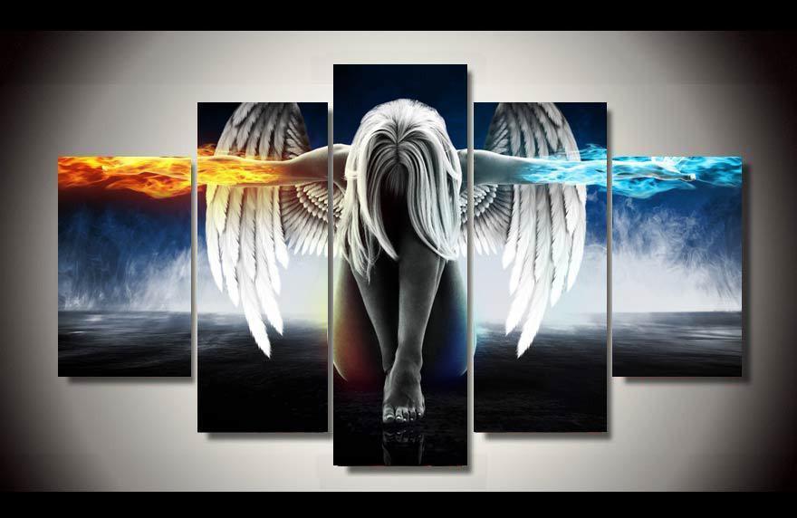 Angeles Girls And Demons - Movie 5 Panel Canvas Art Wall Decor Angeles Girls And Demons - Movie 5 Panel Canvas Art Wall Decor