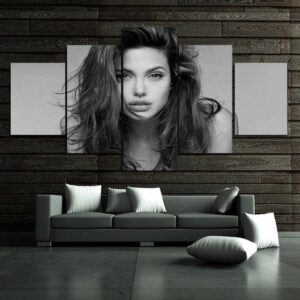 Angelina Jolie - Famous Person 5 Panel Canvas Art Wall Decor
