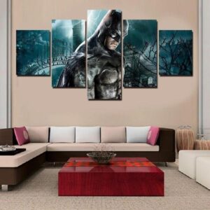 Angry Batman Inspired - Dc 5 Panel Canvas Art Wall Decor