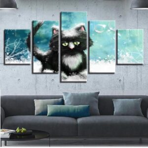 Animal Garfield Cat - Animal 5 Panel Canvas Art Wall Decor