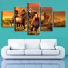 Animal Horse - Animal 5 Panel Canvas Art Wall Decor