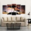 Animal Kangaroo - Animal 5 Panel Canvas Art Wall Decor