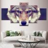 Animals Wolf - Animal 5 Panel Canvas Art Wall Decor