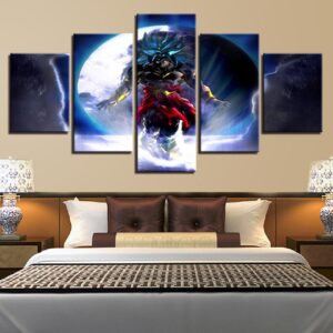 Animated Cartoon Dragon Ball - Anime 5 Panel Canvas Art Wall Decor