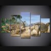 Animation Dinosaur - Movie 5 Panel Canvas Art Wall Decor