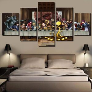 Anime Of One Punch Man - Cartoon 5 Panel Canvas Art Wall Decor