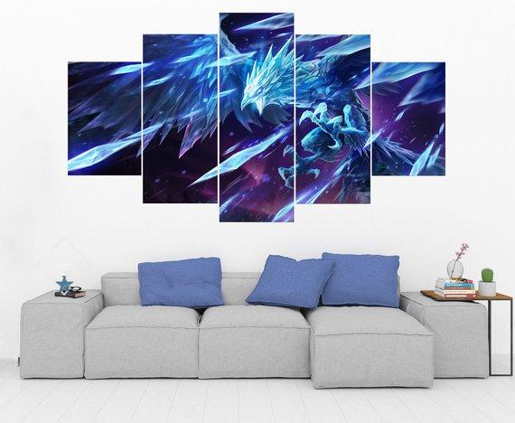 Anivia - League Of Legends - Gaming 5 Panel Canvas Art Wall Decor Anivia - League Of Legends - Gaming 5 Panel Canvas Art Wall Decor