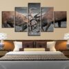 Antlers Deers - Animal 5 Panel Canvas Art Wall Decor