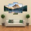 Antorno Lake With Peak Of Tre Cime Di Lavaredo - Nature 5 Panel Canvas Art Wall Decor