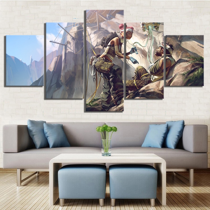 Apex Legends Lifeline Saving Man Gaming - 5 Panel Canvas Art Wall Decor Apex Legends Lifeline Saving Man Gaming - 5 Panel Canvas Art Wall Decor