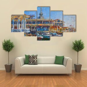 Architectural Landscape Of The City Of Sochi - Nature 5 Panel Canvas Art Wall Decor