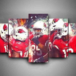 Arizona Cardinals 3 - Sport 5 Panel Canvas Art Wall Decor