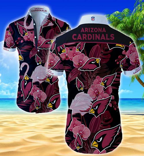 Arizona Cardinals Flowers Hawaiian Shirt Summer Button Up Arizona Cardinals Flowers Hawaiian Shirt Summer Button Up