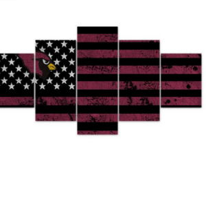 Arizona Cardinals Football Flag - Sport 5 Panel Canvas Art Wall Decor