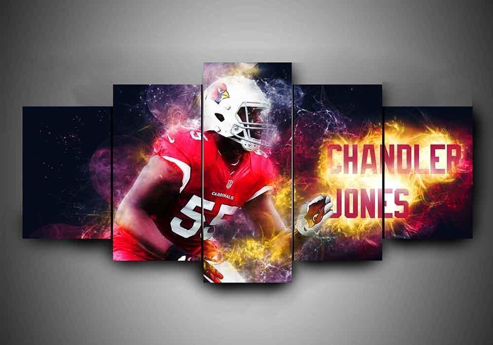 Arizona Cardinals - Chandler Jones - Sport 5 Panel Canvas Art Wall Decor Arizona Cardinals - Chandler Jones - Sport 5 Panel Canvas Art Wall Decor