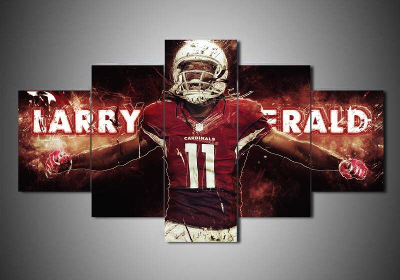 Arizona Cardinals - Larry Fitzrald 1 - Sport 5 Panel Canvas Art Wall Decor Arizona Cardinals - Larry Fitzrald 1 - Sport 5 Panel Canvas Art Wall Decor