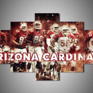Arizona Cardinals - Team 1 - Sport 5 Panel Canvas Art Wall Decor