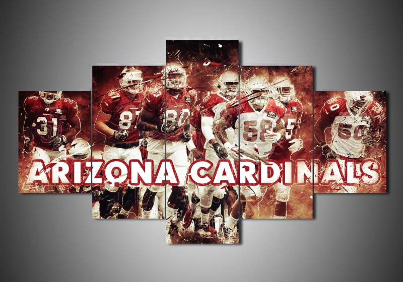 Arizona Cardinals - Team 1 - Sport 5 Panel Canvas Art Wall Decor Arizona Cardinals - Team 1 - Sport 5 Panel Canvas Art Wall Decor