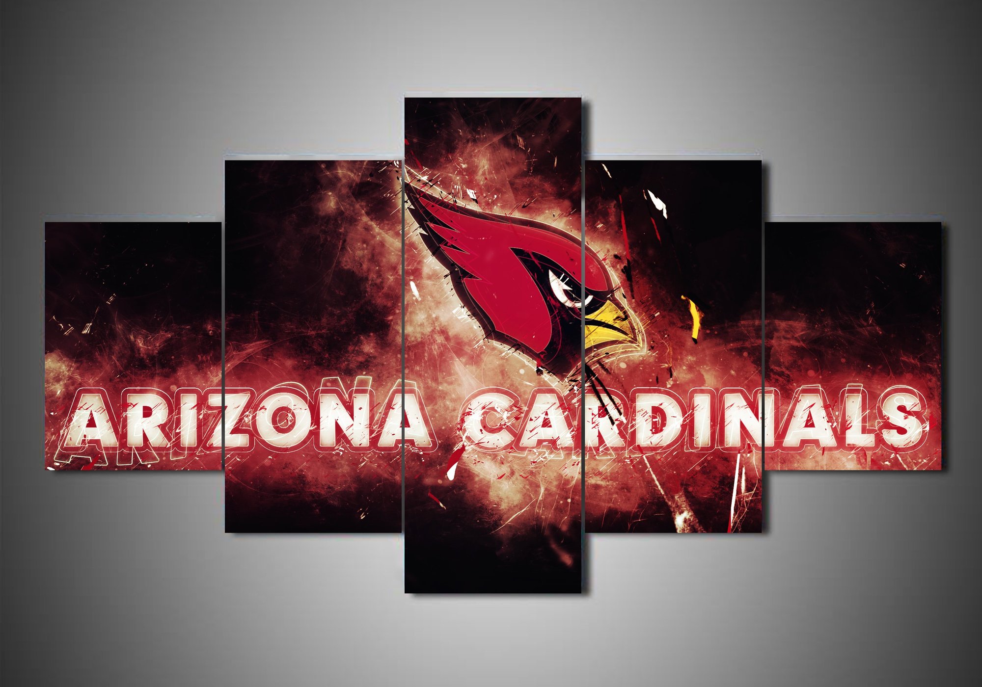 Arizona Cardinals - Team - Sport 5 Panel Canvas Art Wall Decor Arizona Cardinals - Team - Sport 5 Panel Canvas Art Wall Decor