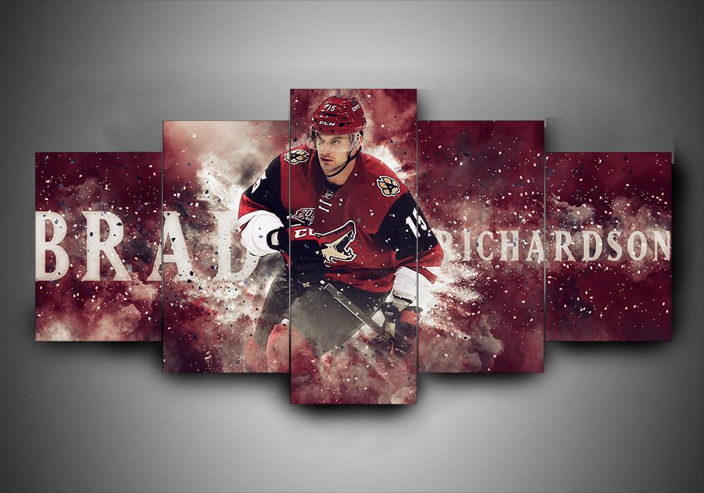 Arizona Coyotes - Brad Richarson - Sport 5 Panel Canvas Art Wall Decor Arizona Coyotes - Brad Richarson - Sport 5 Panel Canvas Art Wall Decor