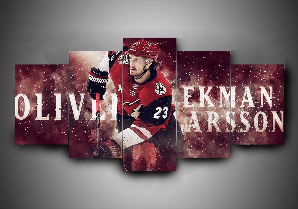 Arizona Coyotes - Oliver Ekman Lasson - Sport 5 Panel Canvas Art Wall Decor Arizona Coyotes - Oliver Ekman Lasson - Sport 5 Panel Canvas Art Wall Decor