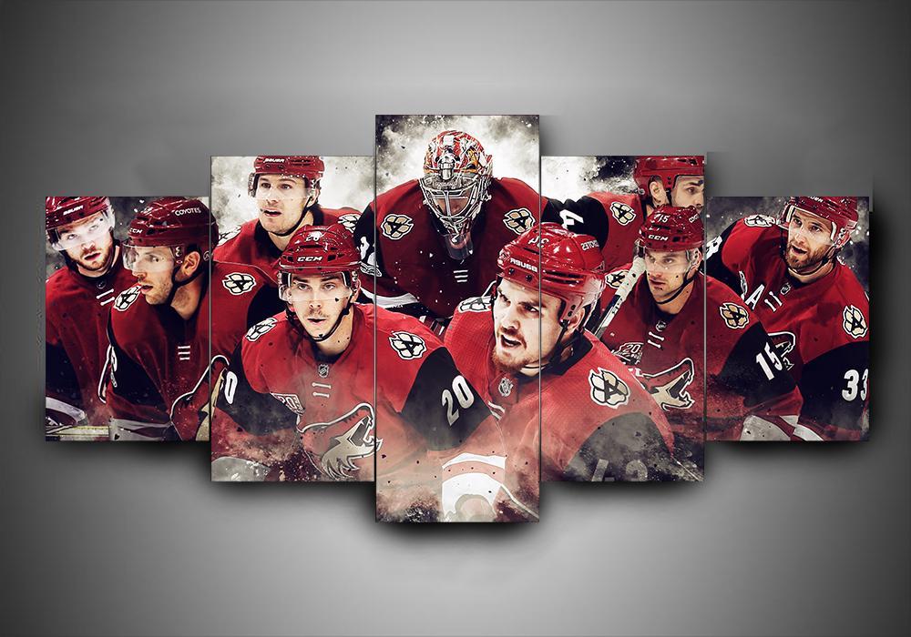 Arizona Coyotes - Team 1 - Sport 5 Panel Canvas Art Wall Decor Arizona Coyotes - Team 1 - Sport 5 Panel Canvas Art Wall Decor