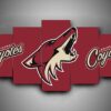 Arizona Coyotes - Team 2 - Sport 5 Panel Canvas Art Wall Decor