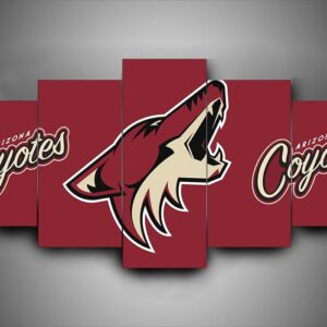 Arizona Coyotes - Team 2 - Sport 5 Panel Canvas Art Wall Decor