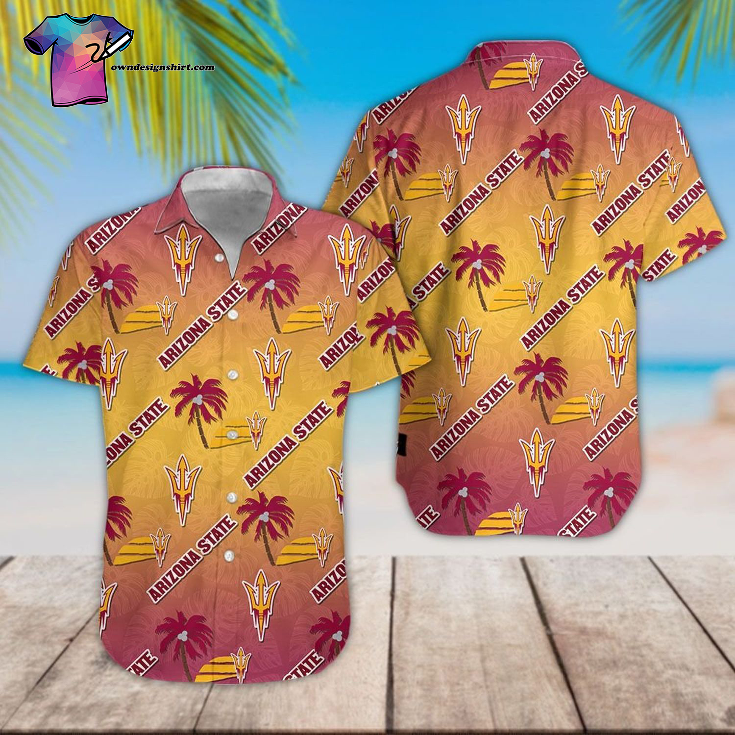 Arizona State Sun Devils Football Team Hawaiian Shirt Arizona State Sun Devils Football Team Hawaiian Shirt