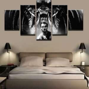 Arnold Vs Predator - Movie 5 Panel Canvas Art Wall Decor
