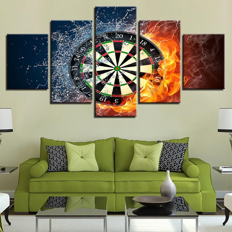 Arrow Target Fashion - Gaming 5 Panel Canvas Art Wall Decor Arrow Target Fashion - Gaming 5 Panel Canvas Art Wall Decor