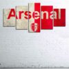 Arsenal Logo - Sport 5 Panel Canvas Art Wall Decor