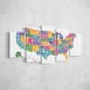 Art Of Love - Abstract 5 Panel Canvas Art Wall Decor