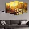 Art Venice Italy - Nature 5 Panel Canvas Art Wall Decor