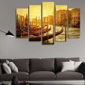 Art Venice Italy - Nature 5 Panel Canvas Art Wall Decor