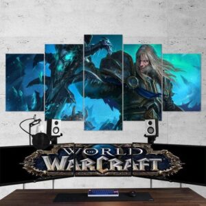 Arthas Menethil - Gaming 5 Panel Canvas Art Wall Decor