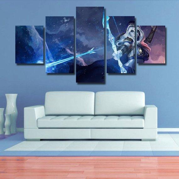 Ashe Lol - Gaming 5 Panel Canvas Art Wall Decor Ashe Lol - Gaming 5 Panel Canvas Art Wall Decor