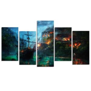 Assassin Creed 06 - Gaming 5 Panel Canvas Art Wall Decor