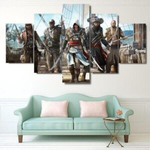 Assassin Creed Group Inspired - Movie 5 Panel Canvas Art Wall Decor