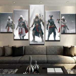 Assassin’S Creed 1 - Gaming 5 Panel Canvas Art Wall Decor
