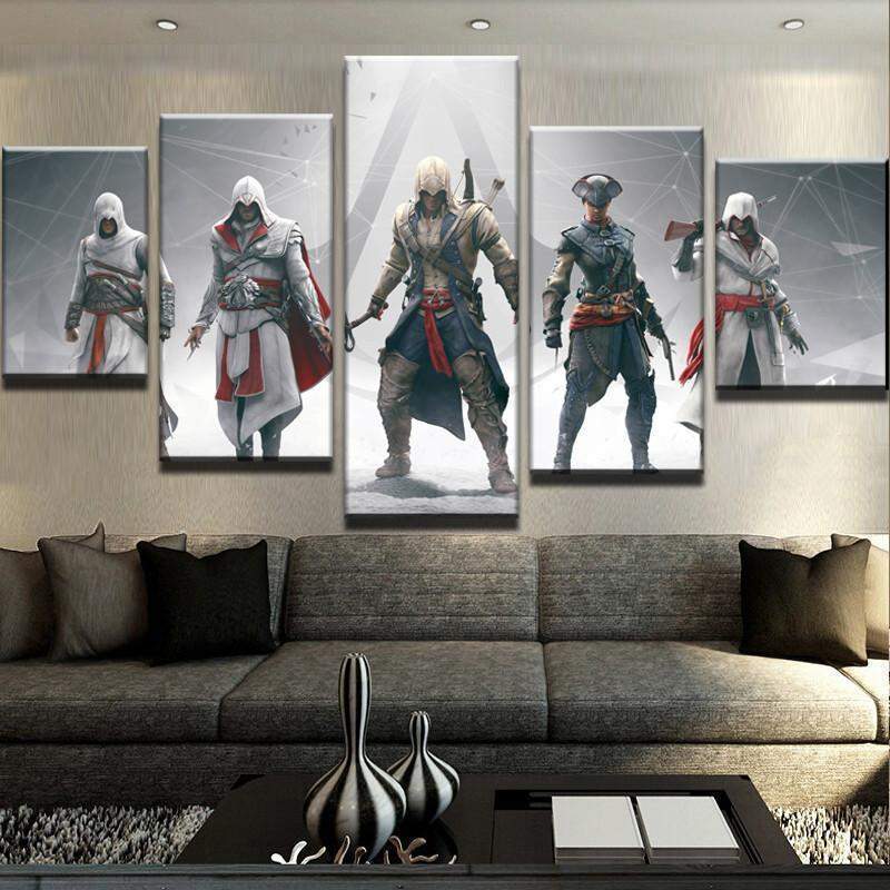 Assassin’S Creed 1 - Gaming 5 Panel Canvas Art Wall Decor Assassin’S Creed 1 - Gaming 5 Panel Canvas Art Wall Decor
