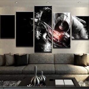 Assassin’S Creed Blade - Gaming 5 Panel Canvas Art Wall Decor