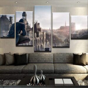 Assassin’S Creed City View - Gaming 5 Panel Canvas Art Wall Decor